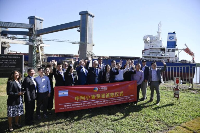 China recibió el primer cargamento de trigo argentino