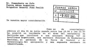 “El caso Bariloche”, el primer documento OVNI desclasificado en Argentina